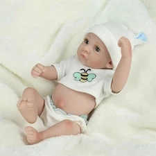 Reborn Baby Dolls Realistic Full Body Vinyl Silicone Newborn Doll Mini Babies