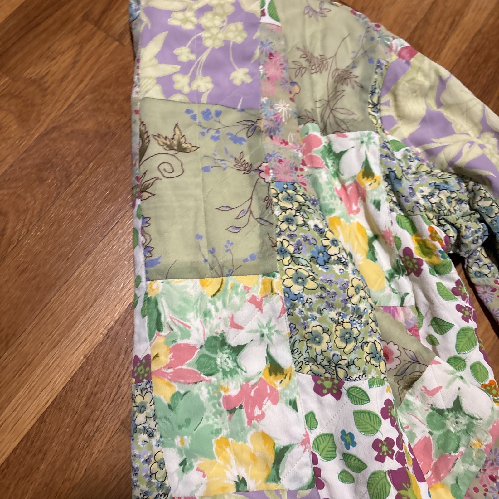 Quilted Cotton Patchwork Jacket Handmade Cotton W… - image 4