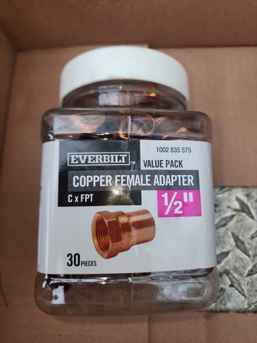 Pro 29 Pack EVERBUILT Copper Female Adapter 1/2" C x FPT MPP603