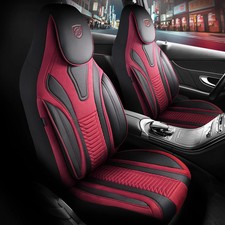 Sitzbezüge (Pilot) passend für Volvo XC40 in Rot-Schwarz mit Rückentasche