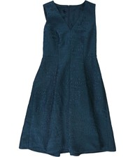 Nine West Womens Solid Fit & Flare Dress, blue, S