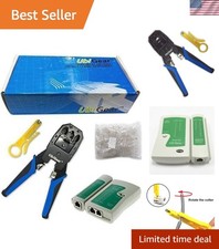 Comprehensive Network Cable Tester Crimper Kit 100 RJ45 Connectors Included