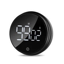 Magnetic Digital Kitchen Timer, Large LED Screen Timer with 3 Volume Levels, ...