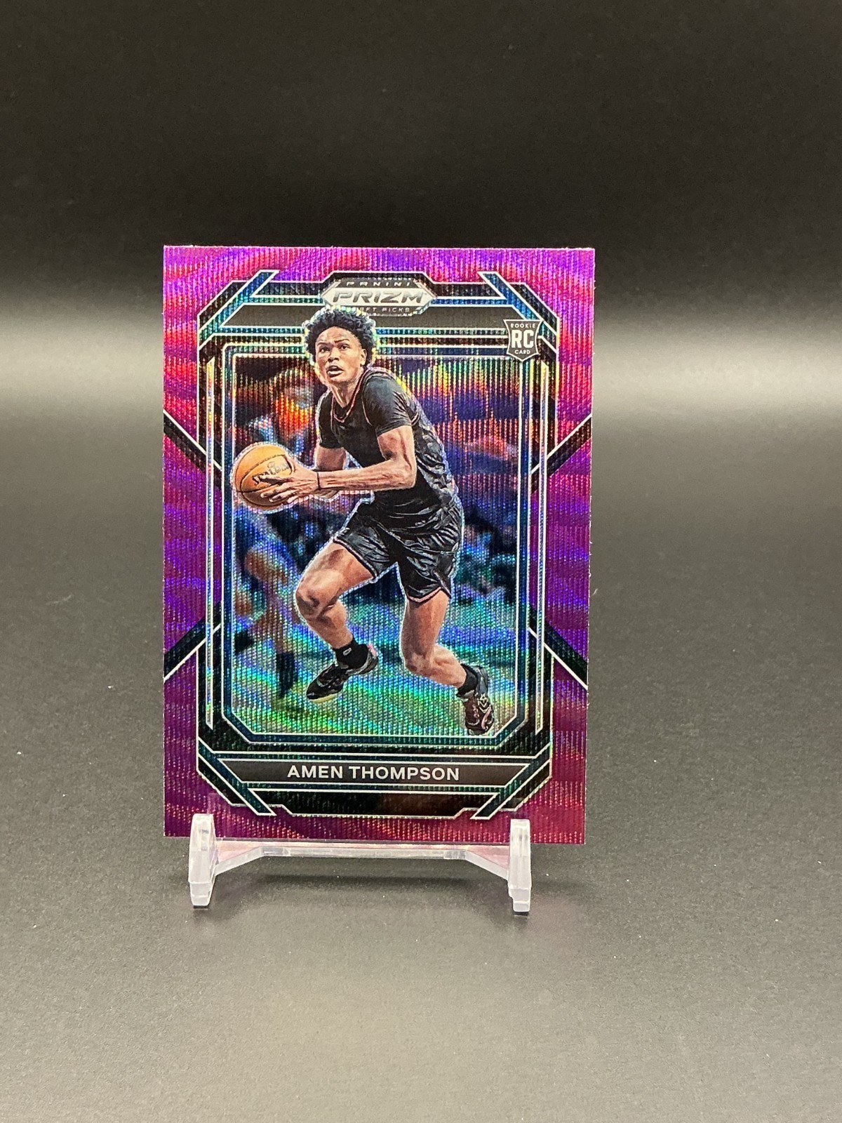2023 Panini Prizm Draft Picks #4 Amen Thompson - Purple Wave Prizm RC