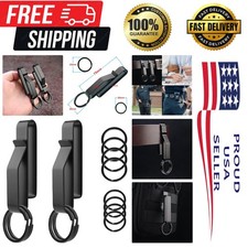 Tactical Stealth Duty Belt Key Holder, 2 Pack Belt Key Clip Holder with 12 Pcs K
