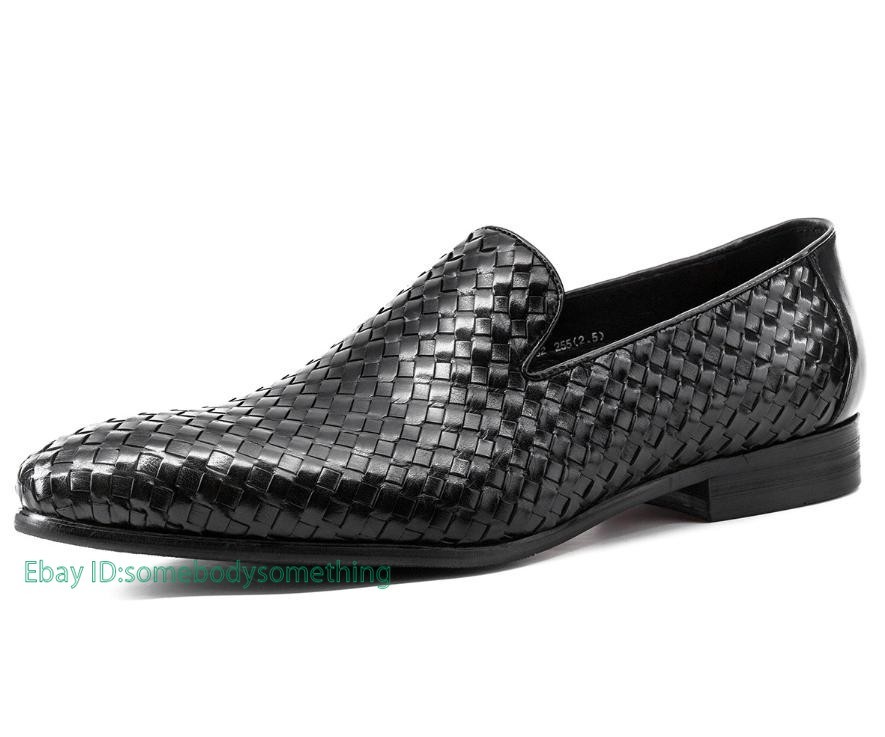 SAOLA Scarpe slip on uomo fatte a mano pelle tessuto modello abito formale business Oxford