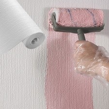 White Blown Vinyl Wallpaper Embossed Textured Patterned Paintable Wallpaper 9.5M