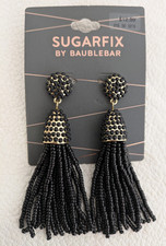 SUGARFIX by BaubleBar Black Beaded Tassel Dro...