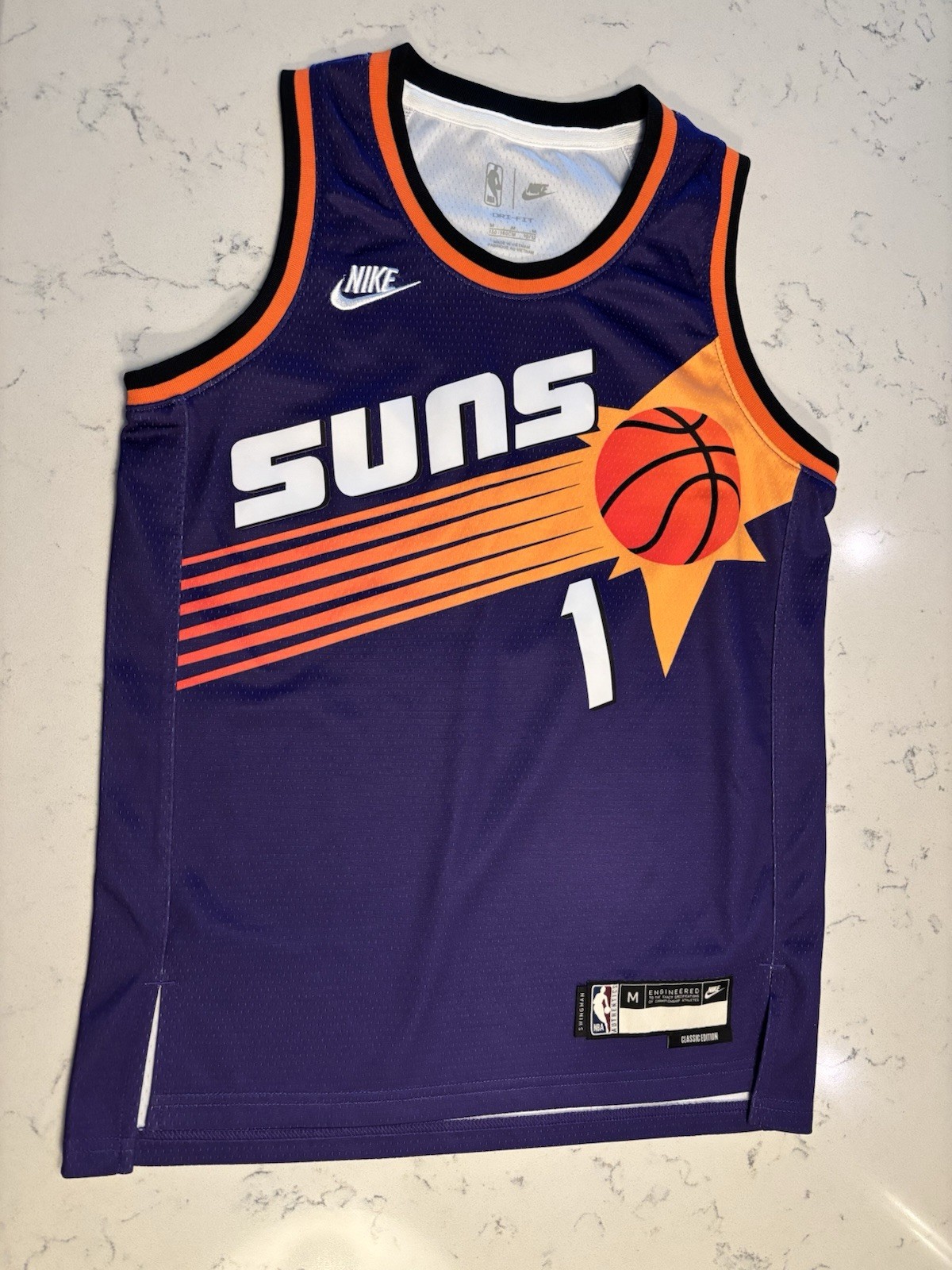 Youth Nike Phoenix Suns Devin Booker Swingman Classic Edition Purple Jersey Med