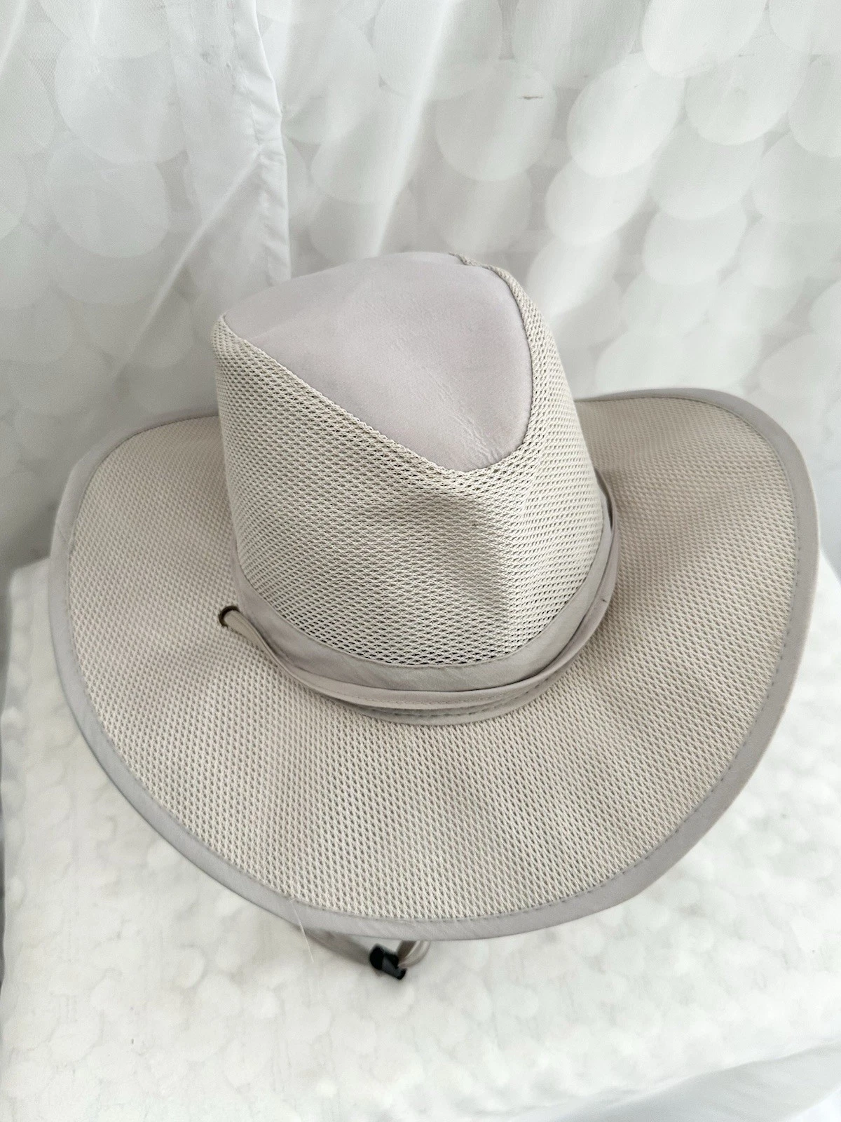 Stetson No-Fly Zone Sun Guard Hat Khaki Beige Mesh Boonie Safari UPF 50+ Mens XL
