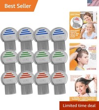 Lice Comb - Pack of 12 Head Lice Treatment that's Individually Packaged Profe...