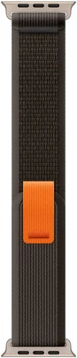 Generic Watch Band 49mm Apple Ultra 2 & 3 Natural Titanium Trail Loop Black Gray