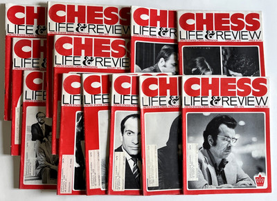 12 Vintage Chess Life & Review Magazines 1975 RARE Complete Jan-Dec Issues VG