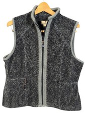 Woolrich Onyx Heather Vest Women  s Size L 7214 Drawstring Waist Warm Fall Cozy