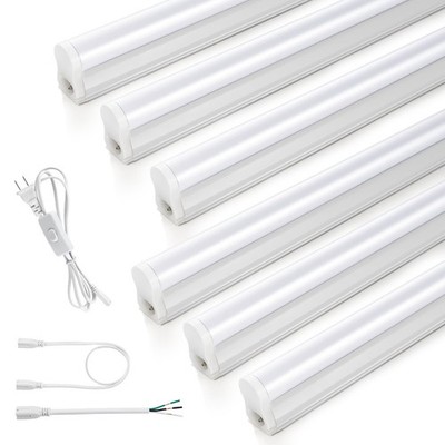 (6 Pack) 3FT T5 LED Integrated Fixture,6500K,16W,1760LM(Super Bright White) L...