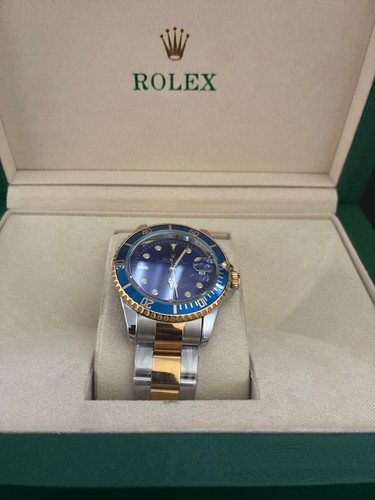 Rolex Submariner 126613LB Silver and Gold Oyster Bracelet with Blue Bezel