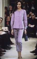 Archive Prada Spring 1991 Purple Silk Pants Runway Vintage