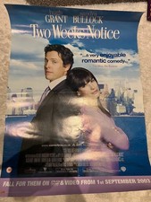 TWO  WEEKS NOTICE   - Video Poster unframed    23 1/2 x 15 inches