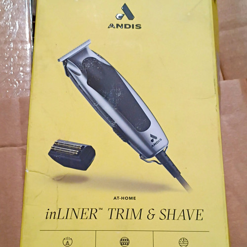Andis inLiner Trim & Shave Shaving Kit Trimmer, Foil Head, Case, Comb