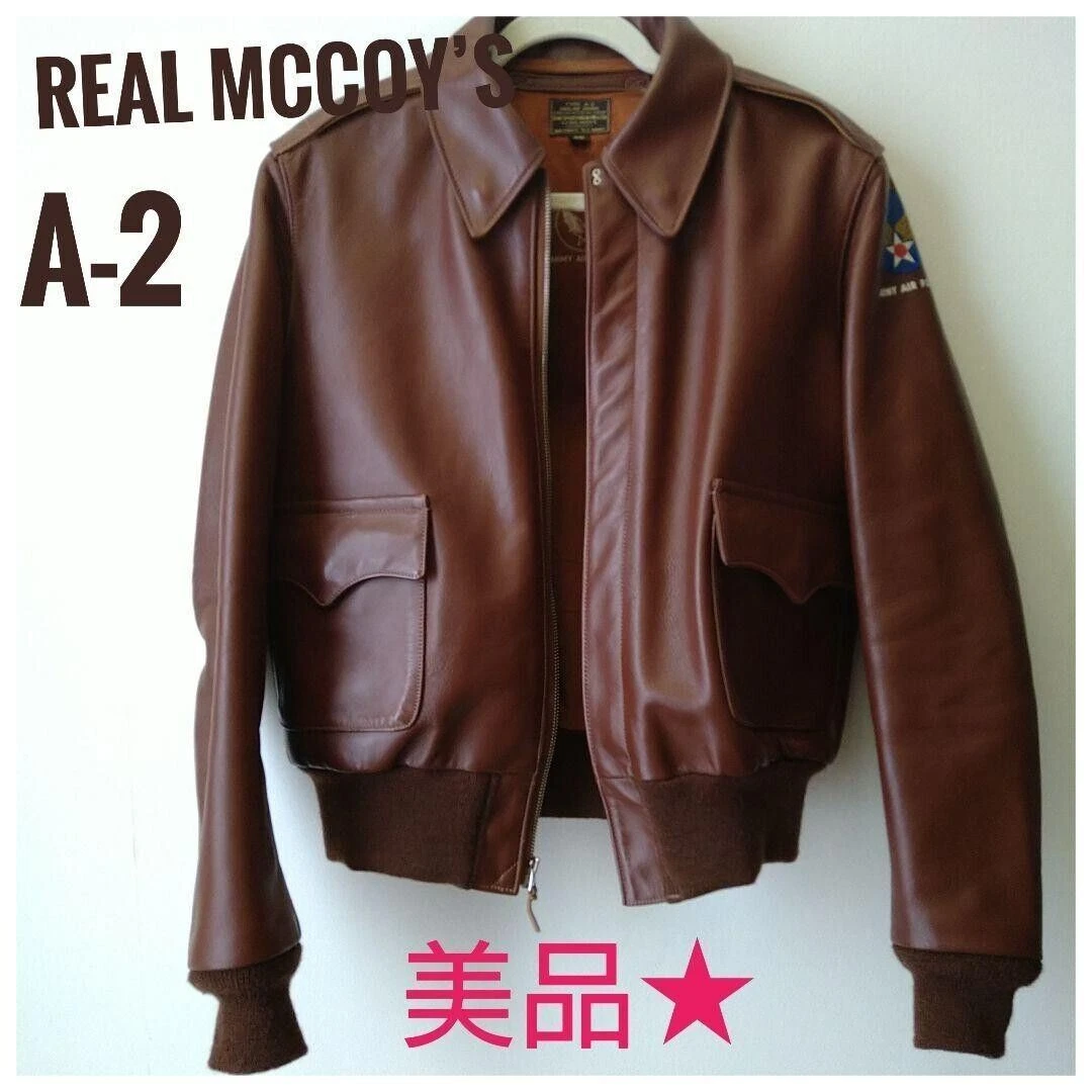 THE REAL McCOY'S A-2 jacket horse leather size 36 brown men&