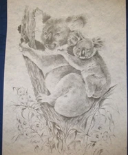 * TRI CHEM 2647 KOALA & BABY IN TREE Liquid Embroidery Picture to Paint