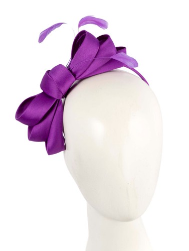 Purple bow spring racing fascinator Max Alexander 100% AU Family Business - Bild 1 von 5
