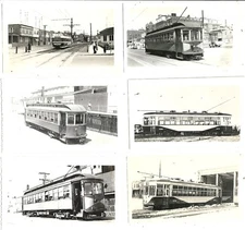 Lot of 6 - 1950's Atlantic City Trolley Car  2 3/4" X 5" Original Photos # 6