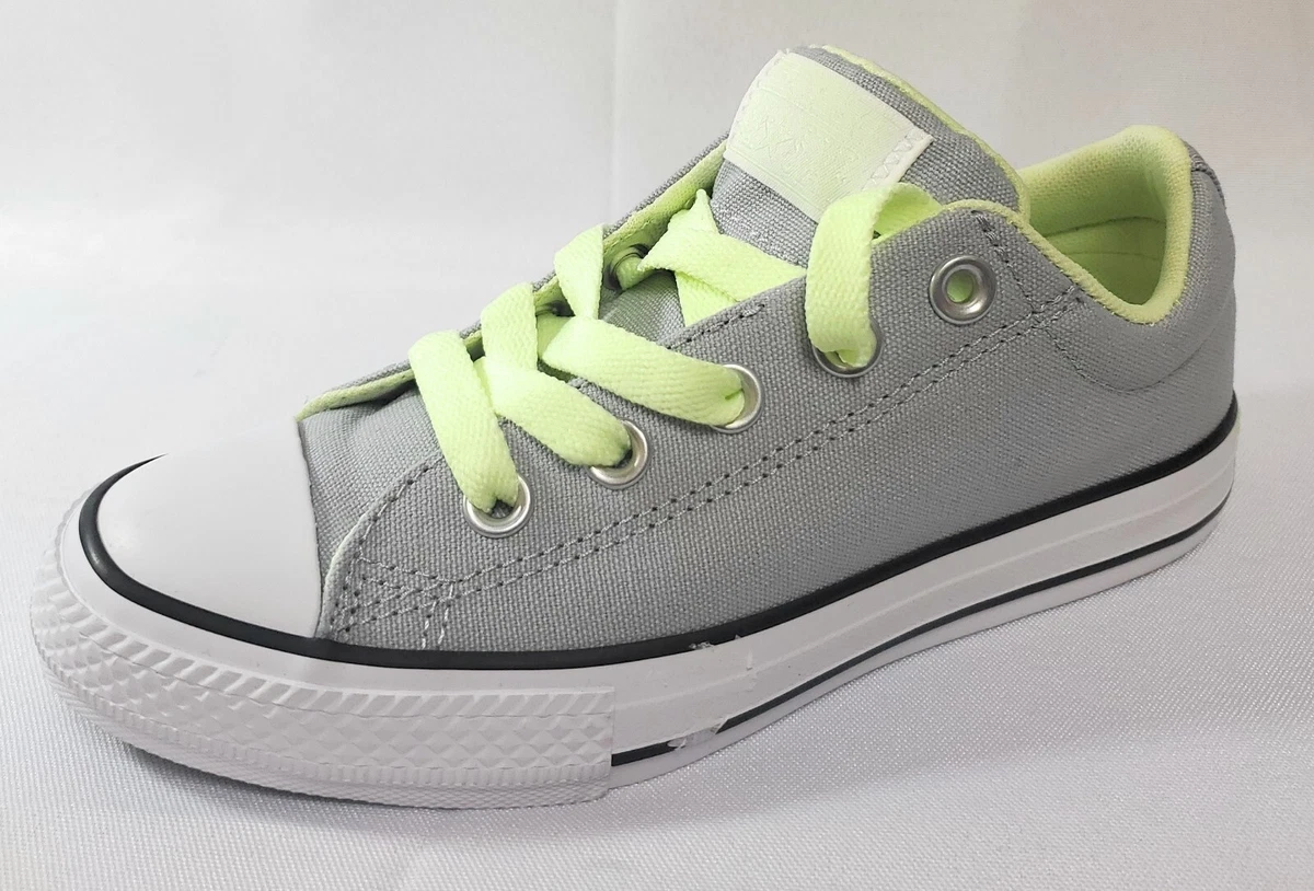 Youth Kids Converse All Star Street Slip On 658561F Grey Volt Sneakers Shoes