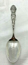 Colorado Springs Sterling Silver Souvenir Spoon Shepard Mfg Donkey Arrows Miner