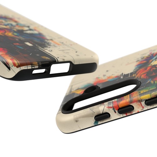 Phone Case for iPhone, Pixel, Galaxy - Lion Retro Abstract Colorful Cover - Picture 117 of 191