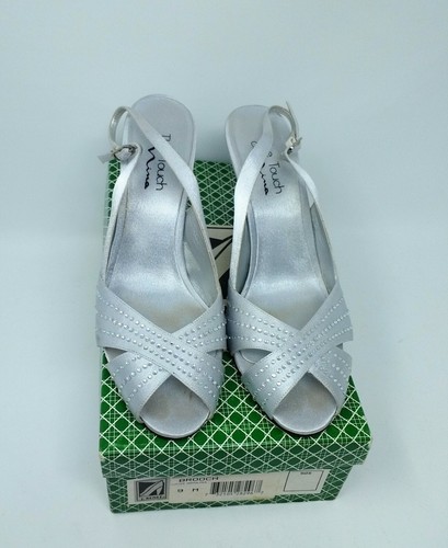 Touch of Nina Castian Women's Size 10 Med Silver High Heels Slingbacks Shoes - Picture 2 of 8