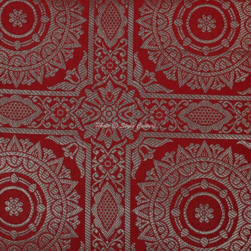 Cylindrical Neck Pillow Cover Brocade Jacquard Ethnic Bolster Pillow 18 x 8 in - Picture 3 of 5