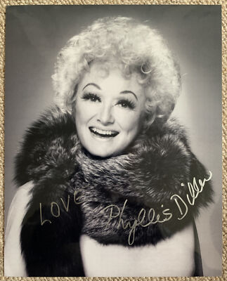 Phyllis Diller signed handsigniert 10 x 8 Foto Comedienne