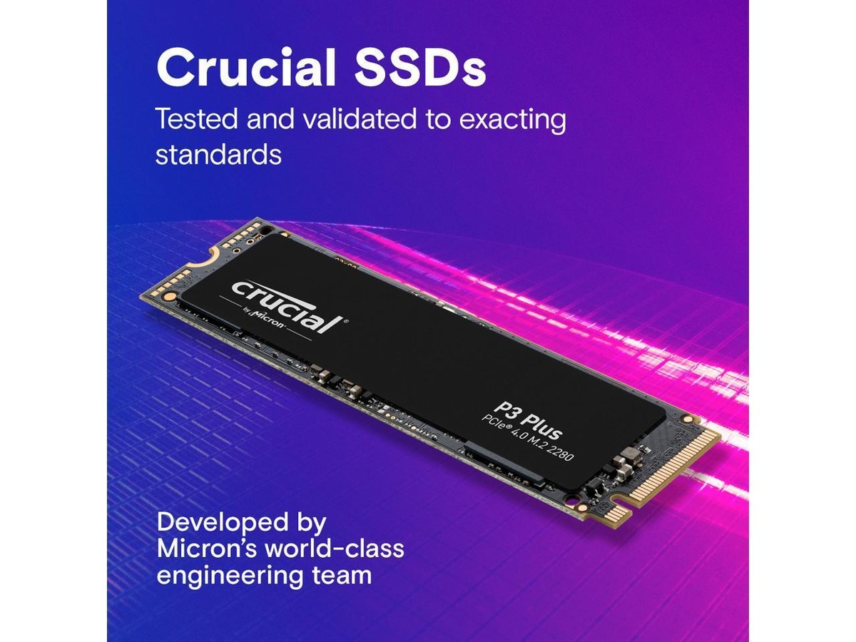 Crucial P3 Plus 1TB SSD PCIe 4.0 3D NAND NVMe M.2 5000MB/s