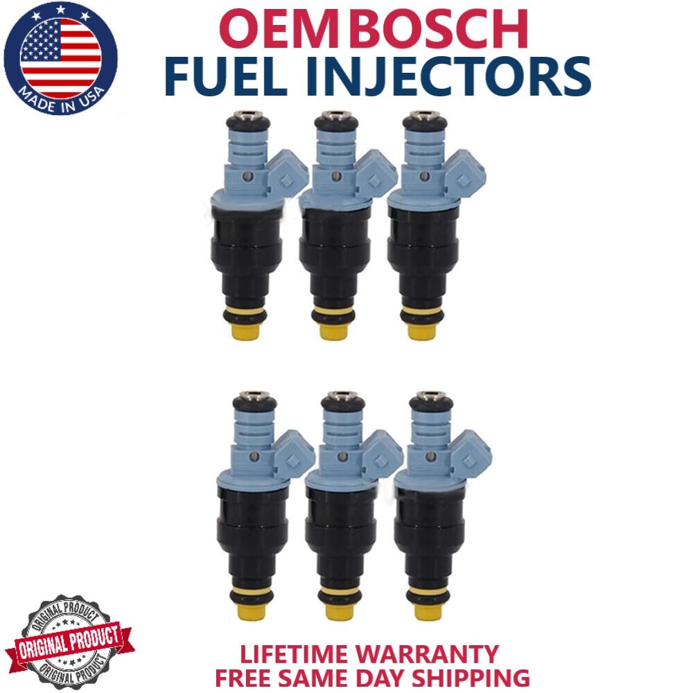 6x OEM Bosch Fuel injectors Fits 1989-1990 BMW 525i 325iX 2.5L I6 0280150710