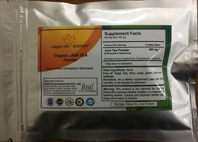 ORGANIC Java Tea Powder  Orthosiphon Stamineus  Pure & High Quality  No Fillers