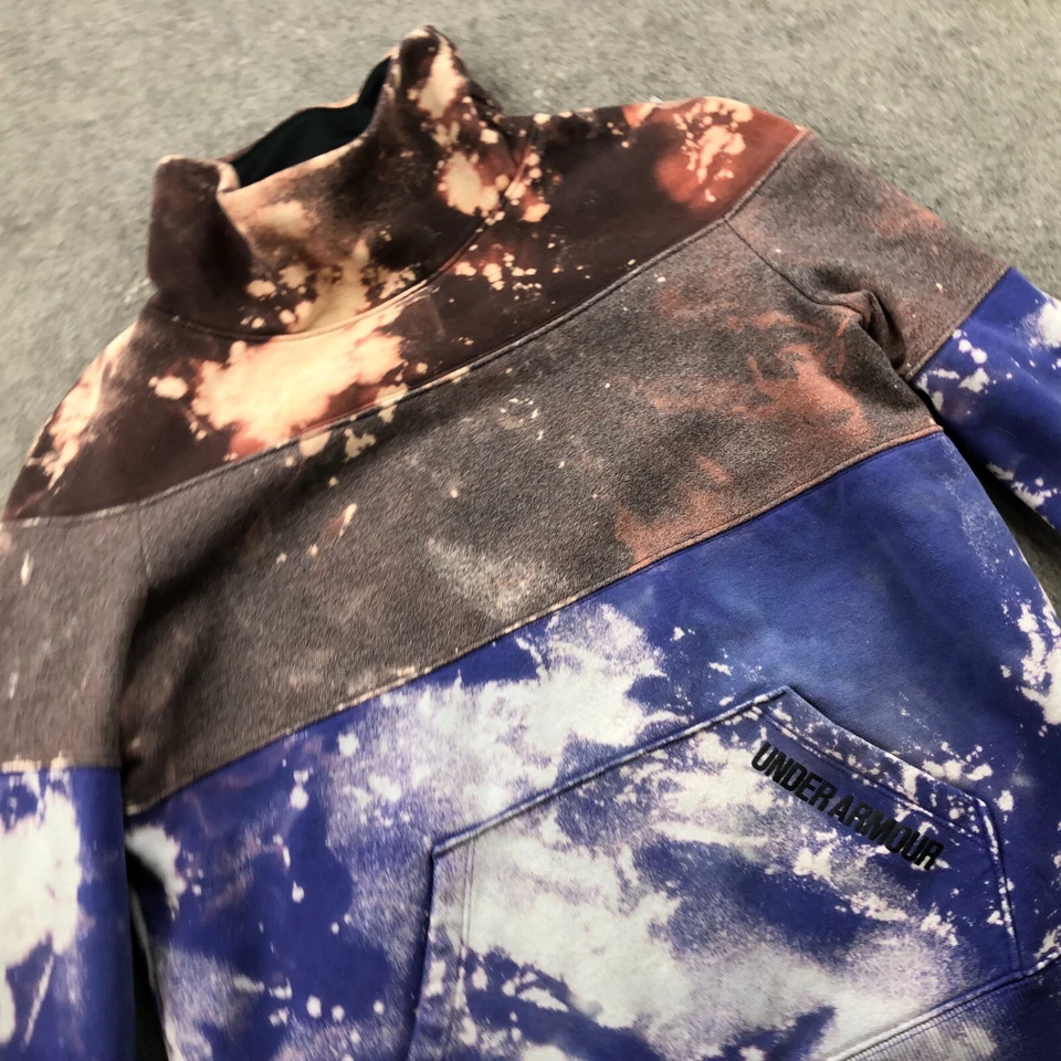 Толстовка для девочек Under Armour большая кислотная стирка флисовый пуловер холодное снаряжение - Изображение 3 из 4