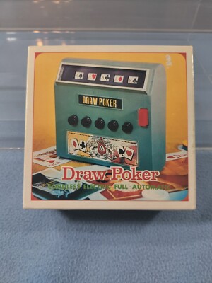 VINTAGE 1972 WACO DRAW POKER CORDLESS ELECTRIC FULL AUTOMATIC GAME MACHINE