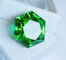 Natural Tsavorite Garnet Hexagon Cut Green 13.20 Ct EGL Certified Loose Gemstone