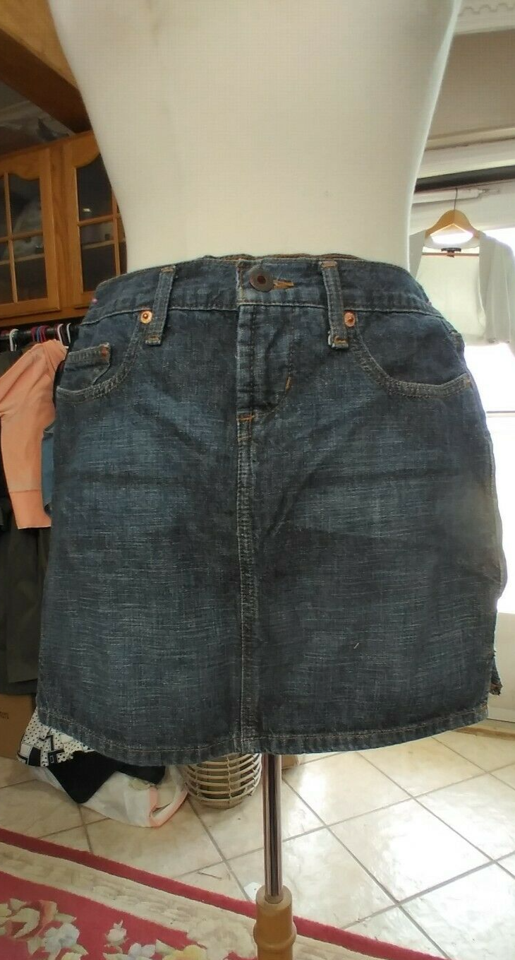 Mini Skirt Vintage VOLCOM STONE LIBERATION Denim Rare Boardwear Sz 3 Juniors-image