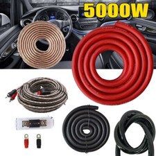 5000 Watt 0 AWG Gauge Car Audio Amplifier Amp Sub Speaker Wire Wiring Kit Cable