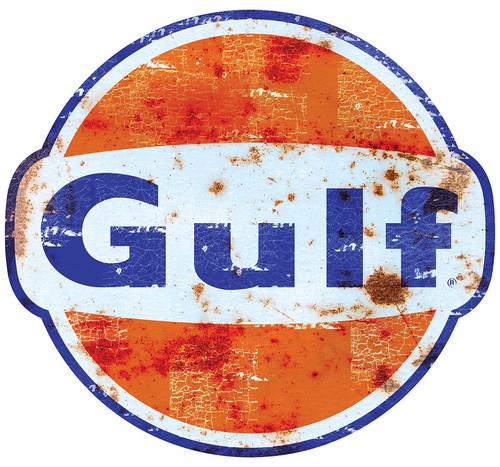 Gulf Oil Sticker Ø3 To 120 CM Effect Used Racing le Mans Herbie 53 Cox Scratched - Bild 12 von 26