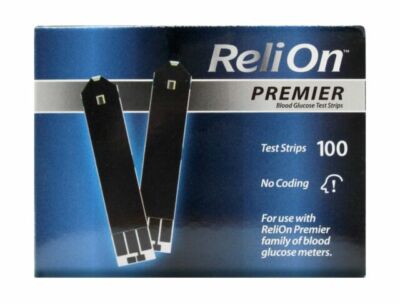 walmart ReliOn Premier Blood Glucose Test Strips 100 Count, 6-2026++++