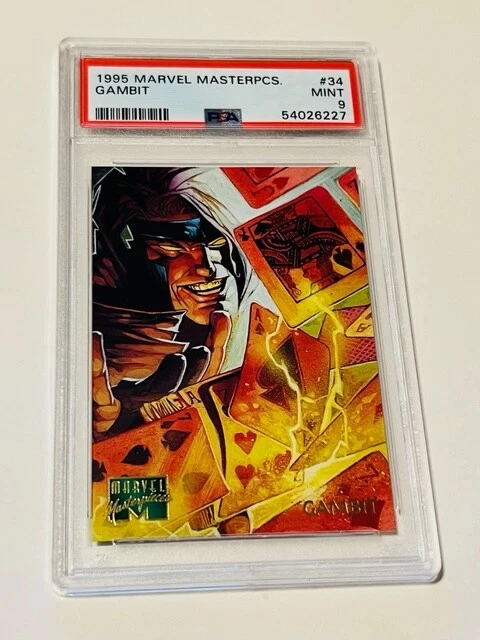 Gambit Marvel Masterpieces Comic Card Sky Box PSA 9 POP 3 RARE #34 sp 1995 Remy - Image 2 of 3