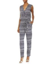 Diane Von Furstenberg DVF Rawena Sleeveless Jumpsuit 100 Silk Blend - Sz 6