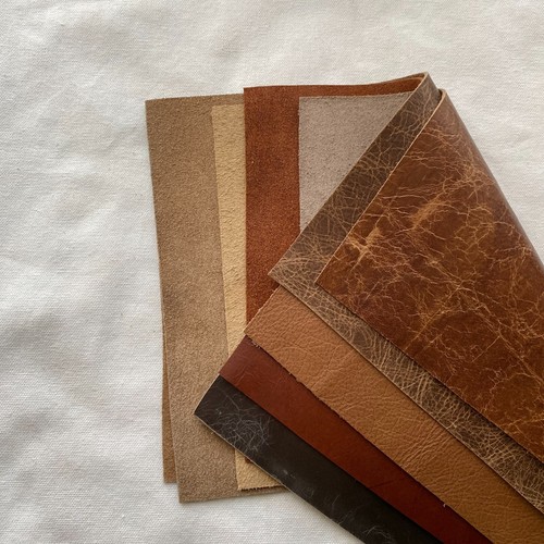 Antique Style Genuine Leather Offcuts 20×30cm Cowhide Pieces - Picture 4 of 18