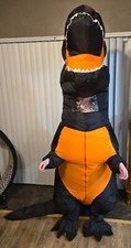 Huge black inflatable blow up dinosaur costume