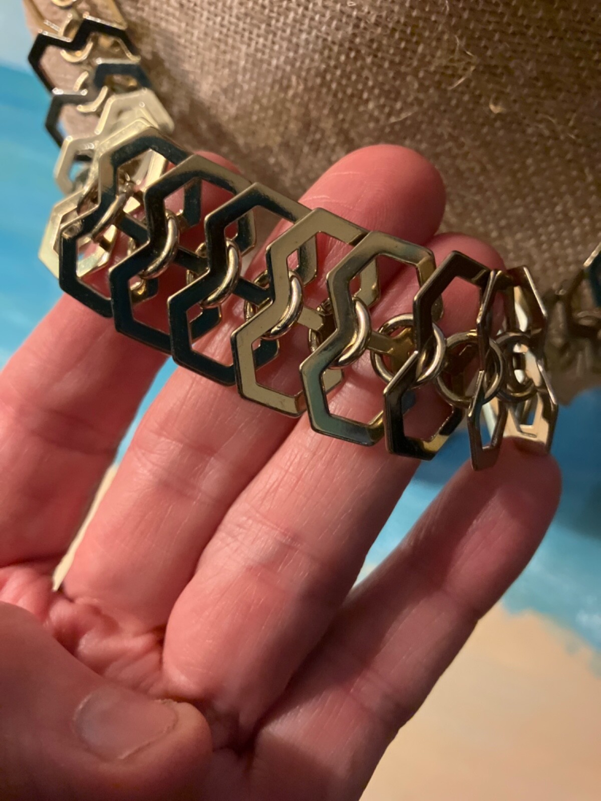 St Thomas Statement Goldtone  Adjustable Necklace - image 2