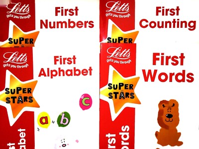 First Learning Age 3-4 LETTS Activity Practise Alphabet Words Counting Numbers