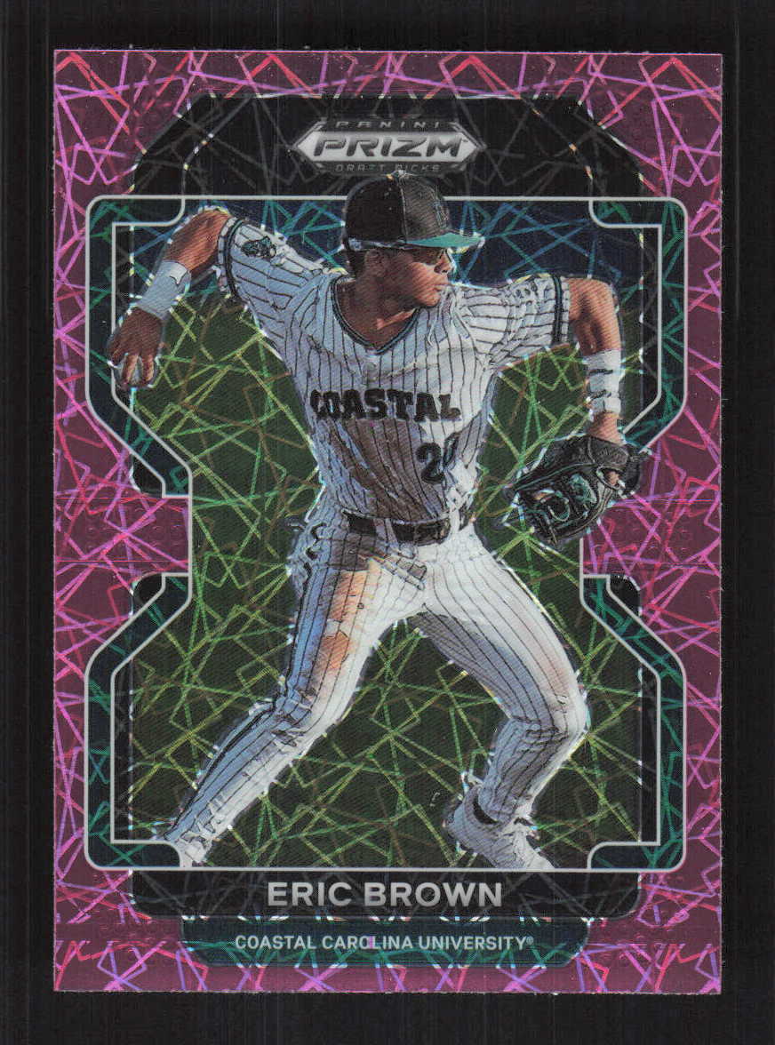 Eric Brown 2022 Panini Prizm Draft Picks Neon Pink Velocity #PDP27